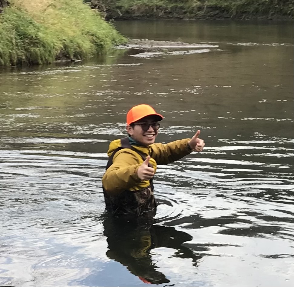 Me in the water of Whitewater river in Minnesota